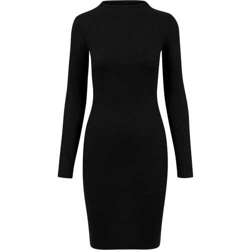 UC Ladies Women's ribbed dress URBAN CLASSICS - black