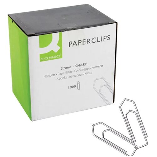 Q-Connect Sponke za papir 32mm srebrne KF01313 1000 kos sharp, (20497757) Slike