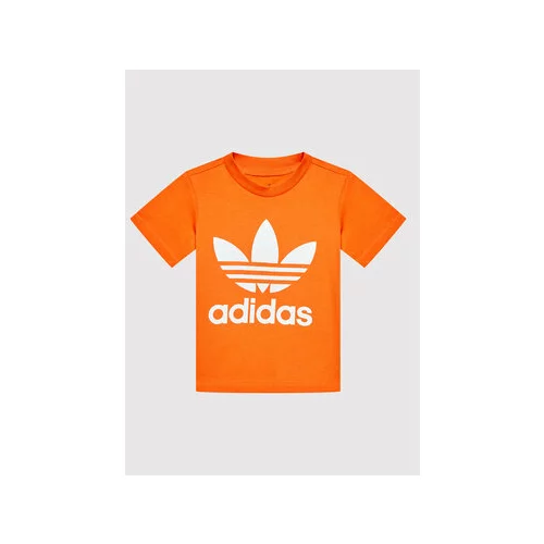 Adidas Majica Trefoil HK7514 Oranžna Regular Fit