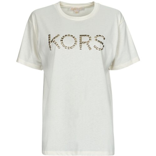 Michael Kors Majice s kratkimi rokavi STUDDED KORS BF TEE Bela Slike