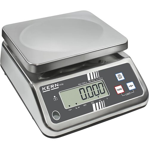 Kern Stolna vaga FFN 3K0.5IPN opseg mjerenja (maks.) 3 kg mogućnost očitanja 0.5 g strujno i baterijsko napajanje srebrna Cene