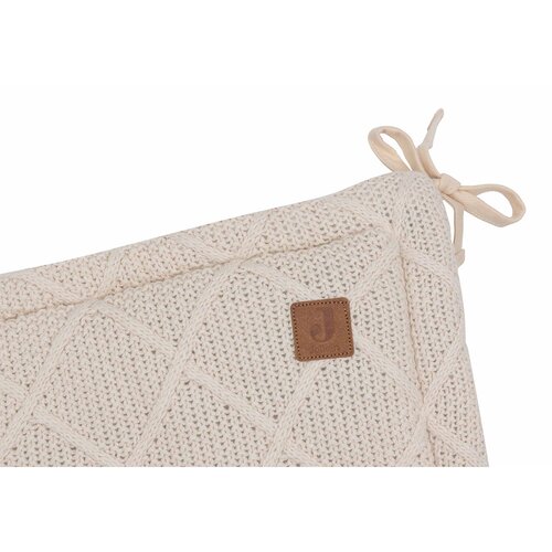 Jollein check Knit za&amp;scaron;titna ogradica za krevetić, Oatmeal Slike