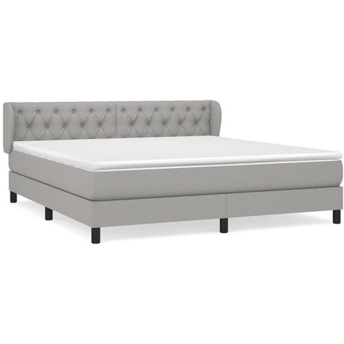 Maison Chic Box spring postelja - Vzmetna postelja z vzmetnico svetlo siva 160x200 cm žamet SL20123, (21893352) Cene