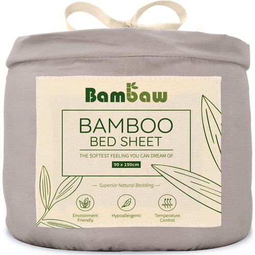 Bambaw rjuha iz bambusa 90 x 190 cm - grey Slike
