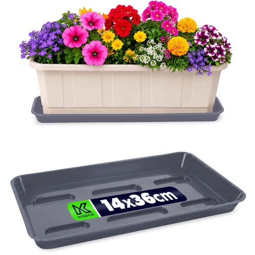 KADAX Stojalo za cvetlične lončke 40 cm, balkonsko korito, plastični pladenj, (5000353551) Slike