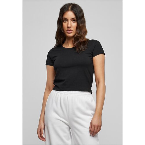 Urban Classics Women's Stretch Jersey Cropped Tee Black Slike