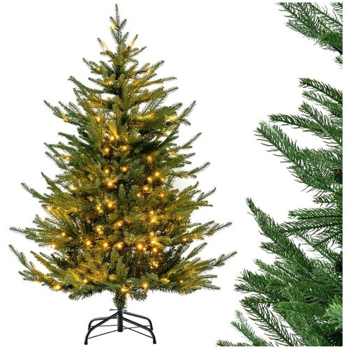 Costway Umetno božično drevo z LED-osvetlitvijo, 136 cm, (5000503031) Slike
