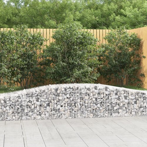 VidaXL Lučne gabionske ko&amp;scaron;are 8 kom 400x50x40/60 cm pocinčano željezo Slike