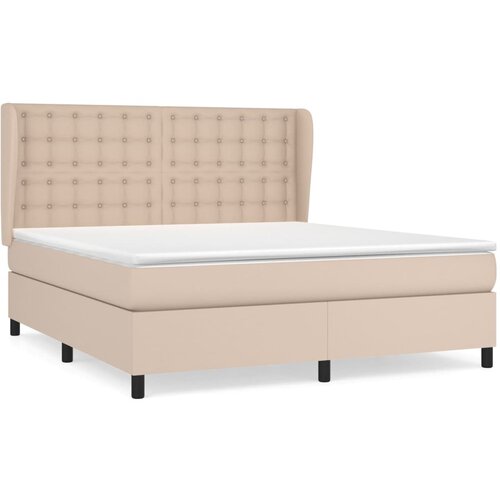 Maison Chic Box spring postelja - Vzmetna postelja z vzmetnico kapučino 180x200cm umetno usnje SL21126, (21881091) Cene