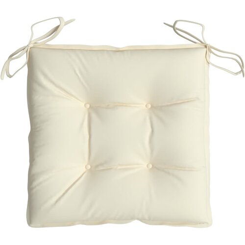 Jastuci za stolice 4 kom krem bijeli 50x50x7 cm tkanina Oxford Slike