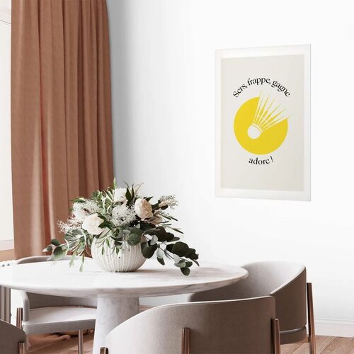  Plakat - Shuttlecock Against the Yellow Sun 21x30 Bez okvira s margom Slike
