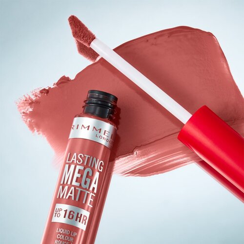 Rimmel London Lasting Mega Matte Liquid Lip Colour dolgoobstojna mat tekoča &amp;scaron;minka 7.4 ml Odtenek pink blink Slike