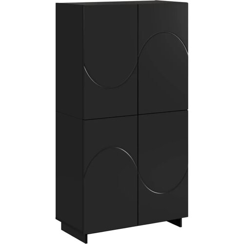  Visoka komoda Crna 79 x 41 x 151 cm Konstruirano drvo - Crna Cijene