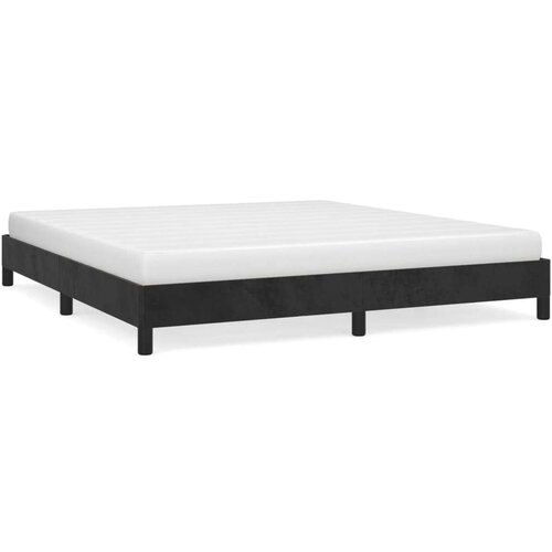 VidaXL okvir za krevet crni 160x200 cm bar&amp;scaron;unasti Slike