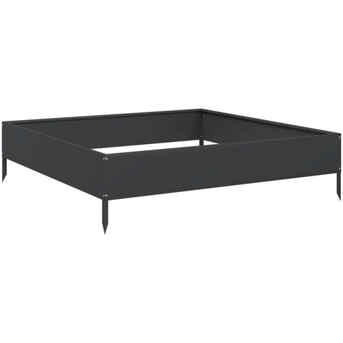 VidaXL Povi&amp;scaron;ena vrtna gredica crna 100 x 100 x 26 cm od čelika Slike