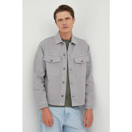 United Colors Of Benetton Jeans srajca moška, siva barva