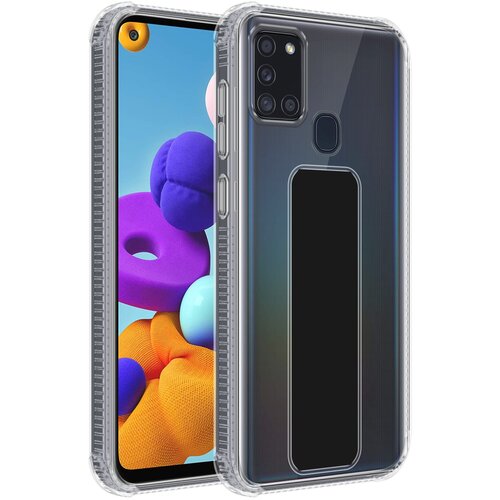  case, združljiv s samsungom v črnem - zaščitnem pokrovu, narejen iz fleksibilnega silikona tpu z držalom in funkcijo stojala, (20603945) Cene