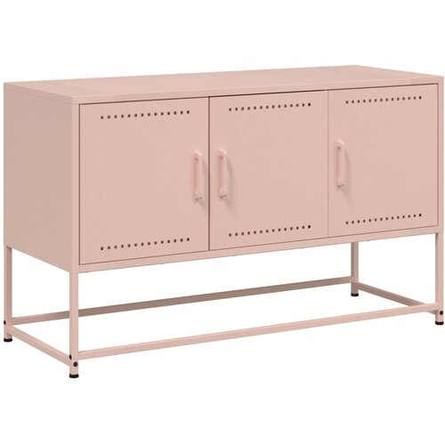 Maison Chic TV omarica - TV enota - Televizijska omarica roza 100,5x39x60,5 cm jeklo, (21700027) Slike