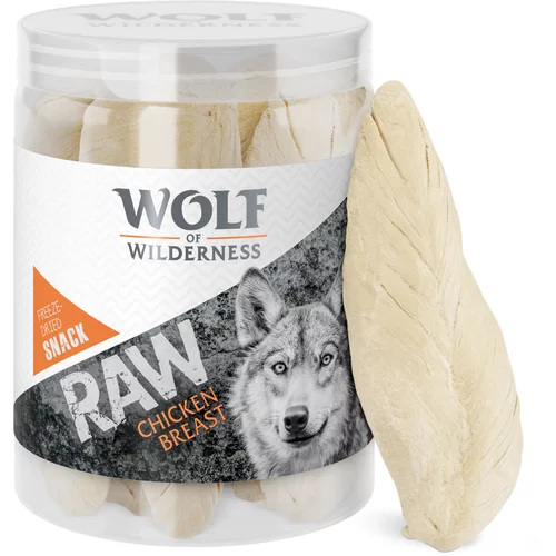 Wolf of Wilderness Ekonomično pakiranje: - RAW grickalice (liofilizirane) - NOVO: File pilećih prsa (330 g)