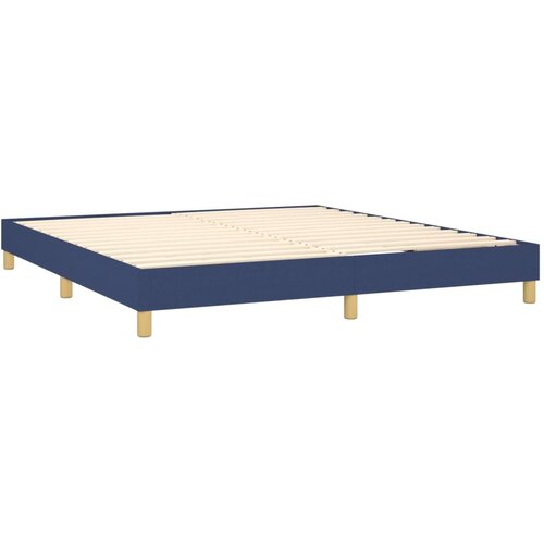  Krevet box spring s madracem LED plavi 160x200 cm od tkanine Slike