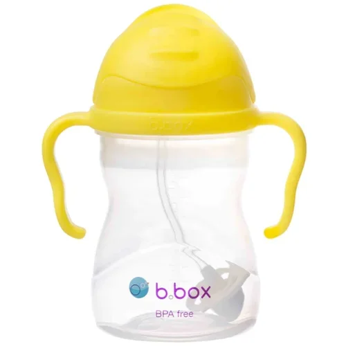 b.box steklenička Sippy cup s slamico 240 ml cobalt