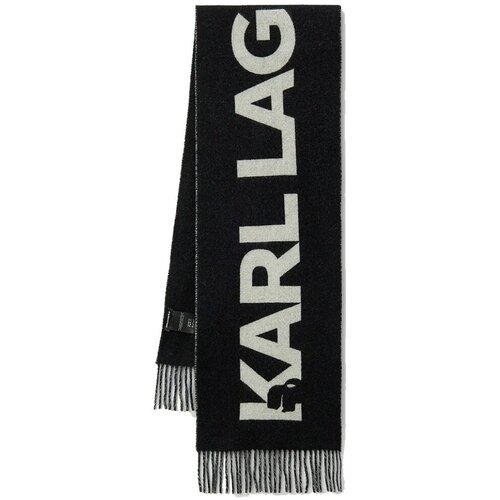 Karl Lagerfeld &amp;Scaron;ali &amp;amp; Rute K ESEENTIAL WOVE SCARF Črna Slike