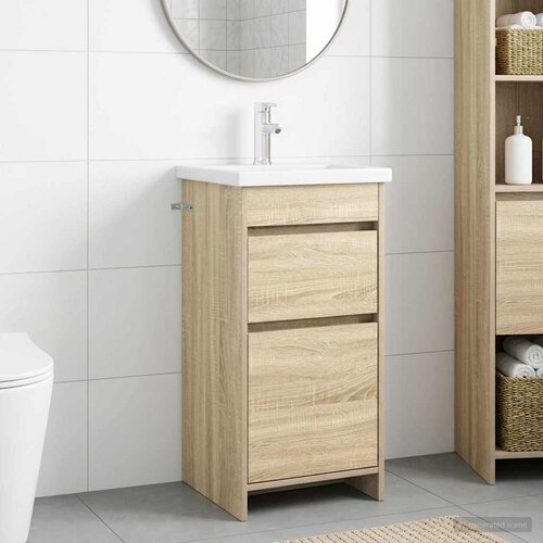  Kupaonski umivaonik s sudoperom Hrast sonoma 42 x 40 x 84,5 cm Cijene