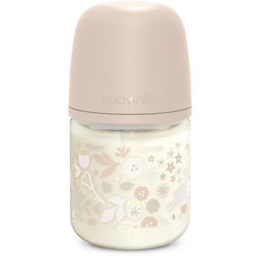 Suavinex Wonderland SX Pro Physiological Anti-Colic Glass staklena bočica za bebe S Slow Flow 0 m+ Liberty Pink 120 ml Cijene