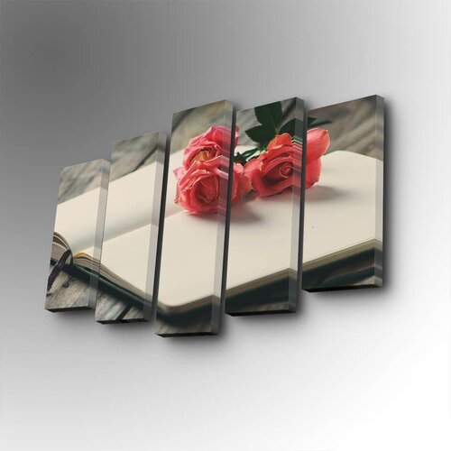 Wallity 5PUC-148 multicolor decorative canvas painting (5 pieces) Cene