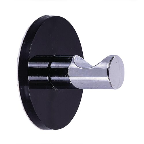 Ridder 131040310 SAMOLEPLJIVA OKRUGLA KUKICA ZA PEŠKIRE CRNA PVC Slike