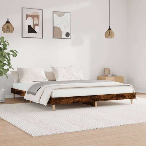  Kreveta boja hrasta 180 x 200 cm od konstruiranog drva Slike