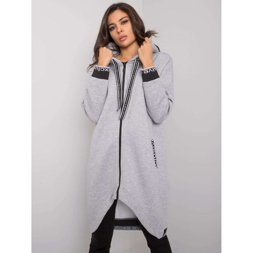 Fashion Hunters Women&amp;#039;s gray zip hoodie Slike