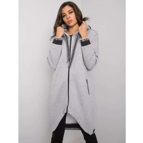 Fashion Hunters Women's gray zip hoodie