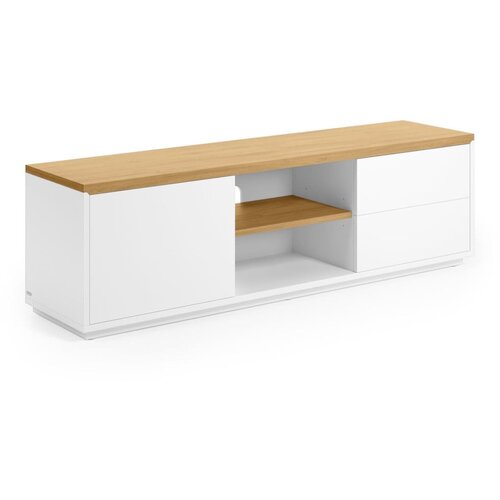 Kave Home Bijela TV komoda u dekoru hrasta 150x44x36 cm Abilen – Cijene