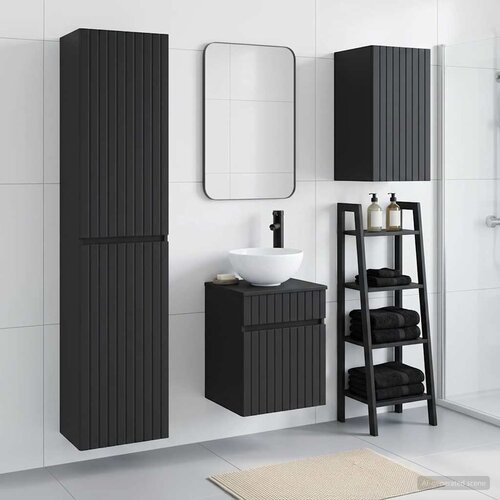  Set namje&scaron;taja za kupaonicu 3 kom. Crna 33 x 34,5 x 160 cm Cijene