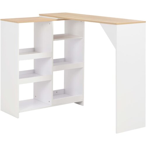 vidaXL barski stol s pomičnom policom bijeli 138 x 39 x 110 cm Cijene