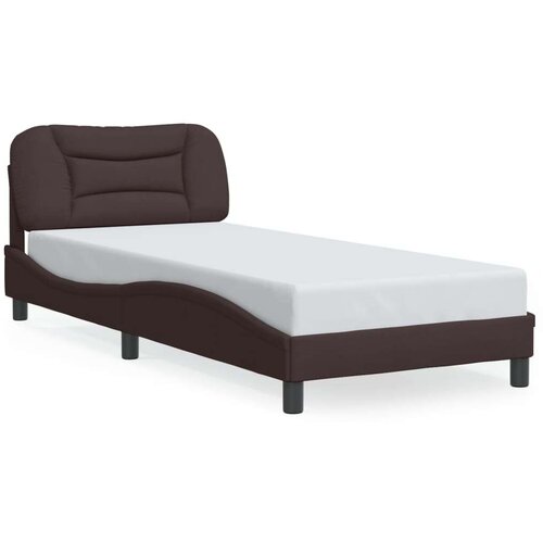 vidaXL Posteljni okvir z vzglavjem temno rjav 90x200 cm blago Cene