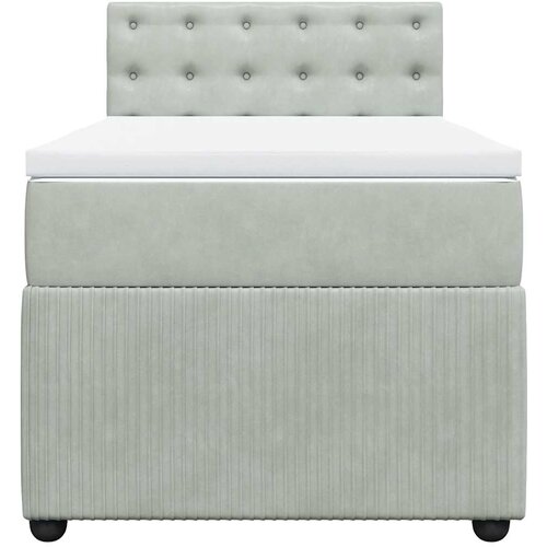 Box spring krevet s madracem svjetlosivi 100x200 cm bar&amp;scaron;unasti Slike