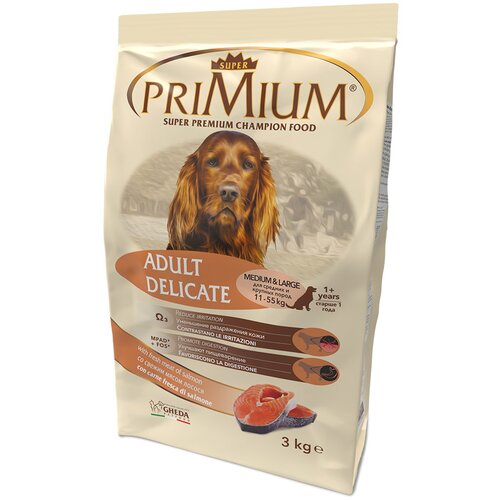Cinffi primium hrana za pse dog adult delicate - losos 3kg Cene