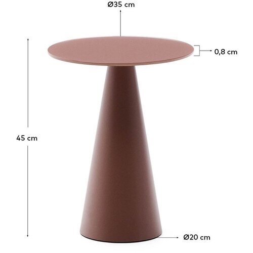 Kave Home Okrogla stranska mizica s stekleno mizno plo&amp;scaron;čo &amp;oslash; 35 cm Wilshire &amp;ndash; Slike