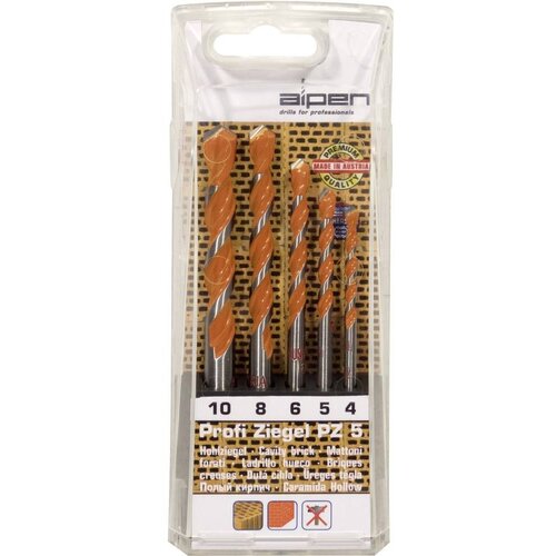ALPEN Set svrdla za ciglu 5-dijelni 4 mm, 5 mm, 6 mm, 8 mm, 10 mm 200705100 cilindrični prihvat 1 set Cijene