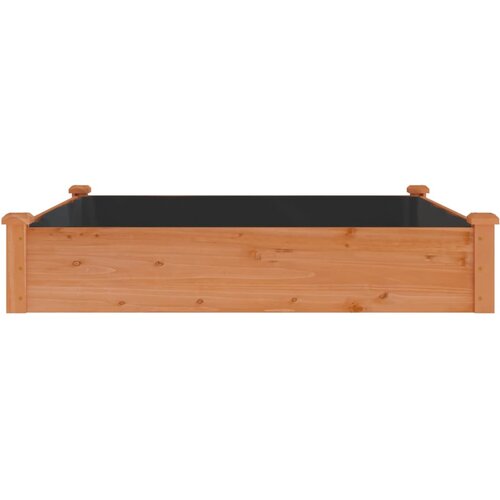  Povi&amp;scaron;ena vrtna gredica s oblogom smeđa 120x120x25 cm jelovina Slike