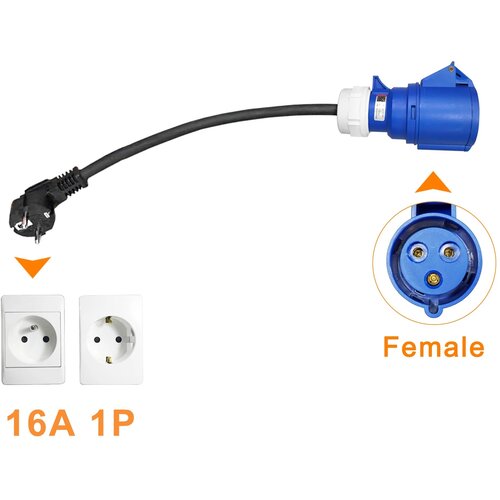  adapter kabla cee (uko-uto plavi) 32A na schuko 16A monofazni Cene