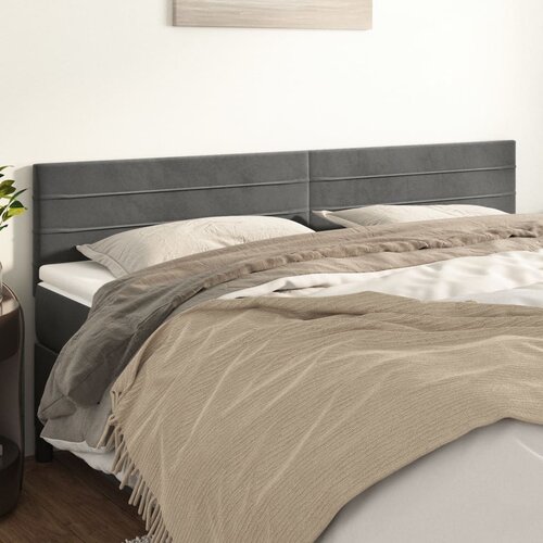 vidaXL Uzglavlja 2 kom tamnosivi 80x5x78/88 cm baršunasti Cijene