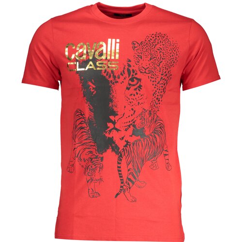 Cavalli Class MEN&#39;S SHORT SLEEVE T-SHIRT RED Cene