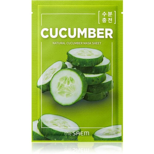 The Saem Natural Mask Sheet Cucumber Sheet maska s hidratacijskim i revitalizirajućim učinkom 21 ml Slike