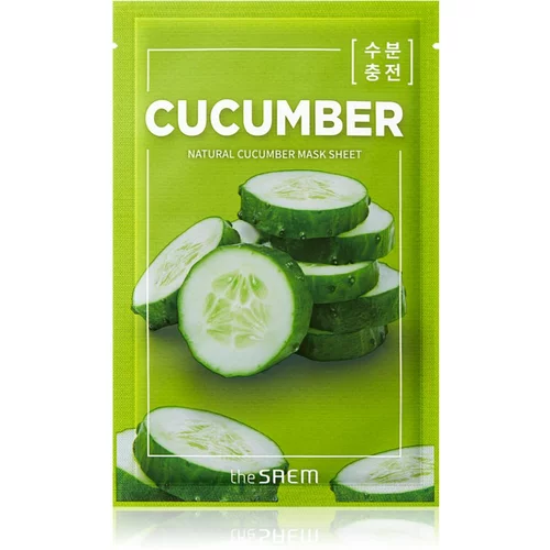 The Saem Natural Mask Sheet Cucumber Sheet maska s hidratacijskim i revitalizirajućim učinkom 21 ml