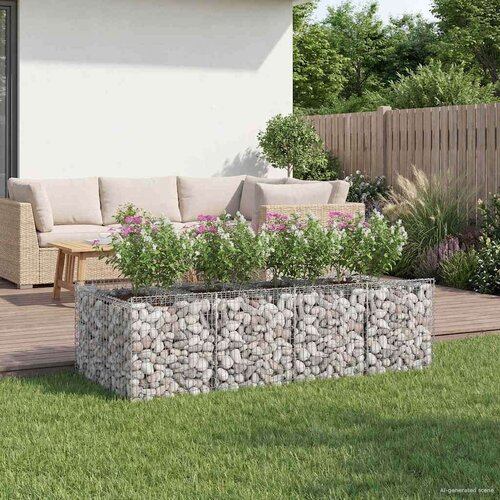  Gabionska dvignjena postelja 2 pcs Srebrna, (5000218555) Slike