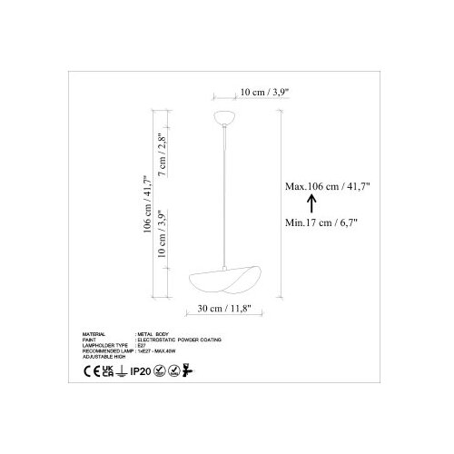 Opviq Luster EGER-MR-830-RETRO, 17-106 cm, O10, E27, Tamno siva Cene