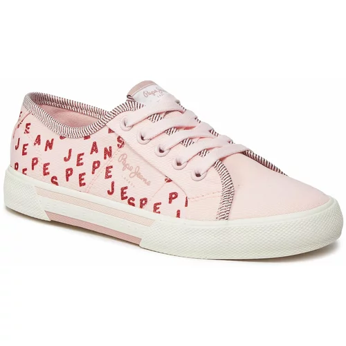 PepeJeans Tenis superge Brady Shine G PGS30562 Soft Pink 305